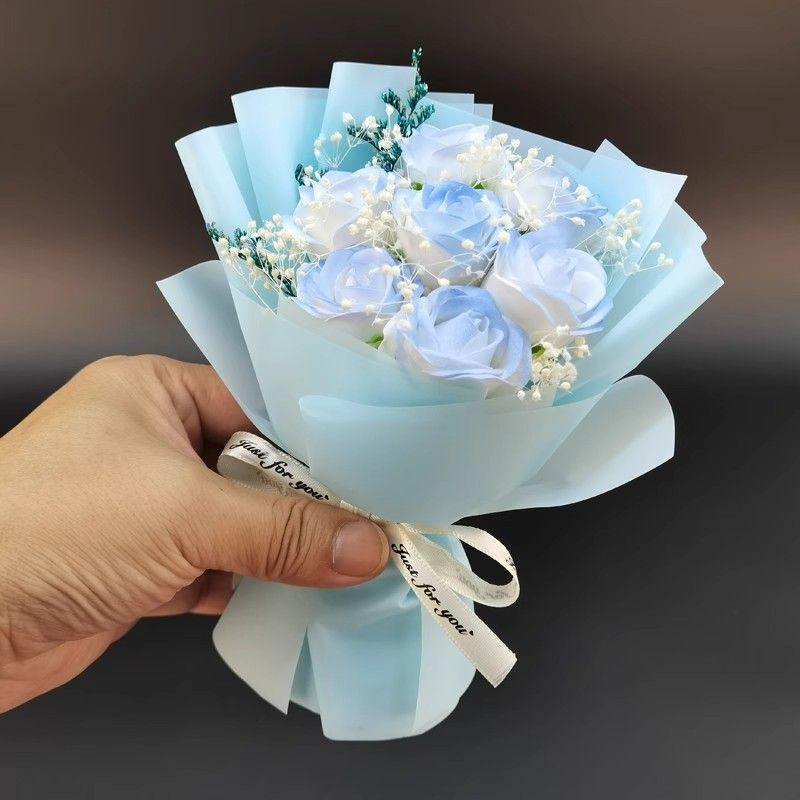 迷你小花束香皂花仿真永生花玫瑰花毕业礼物小清新装饰精致伴手礼