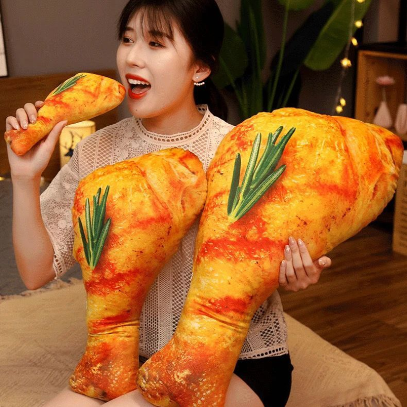 猪蹄子鸡腿抱枕仿真食物零食抱枕毛绒玩具玩偶超大号搞怪公仔礼物