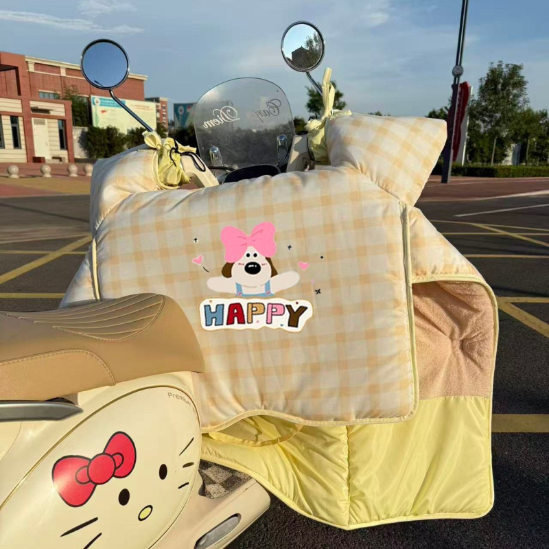 25年新款电动车挡风被冬季加绒加厚电瓶车挡风被防水防寒电车通用