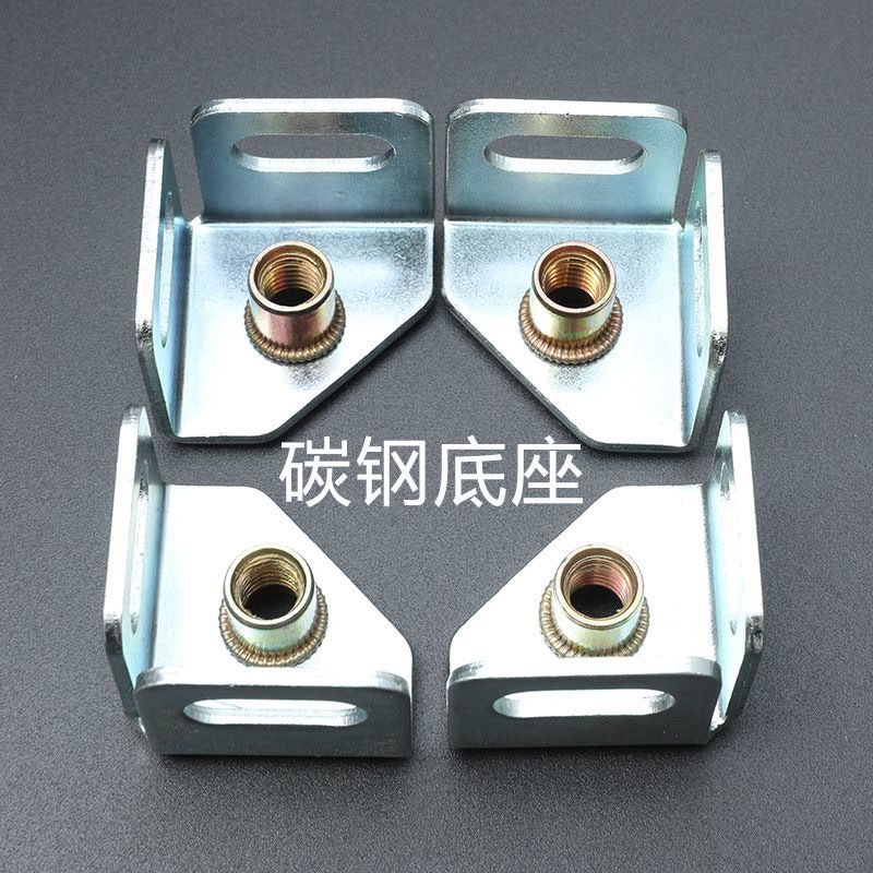 碳钢底座配件新款角钢货架子仓库葫芦孔角铁花架安装万向轮子滑轮
