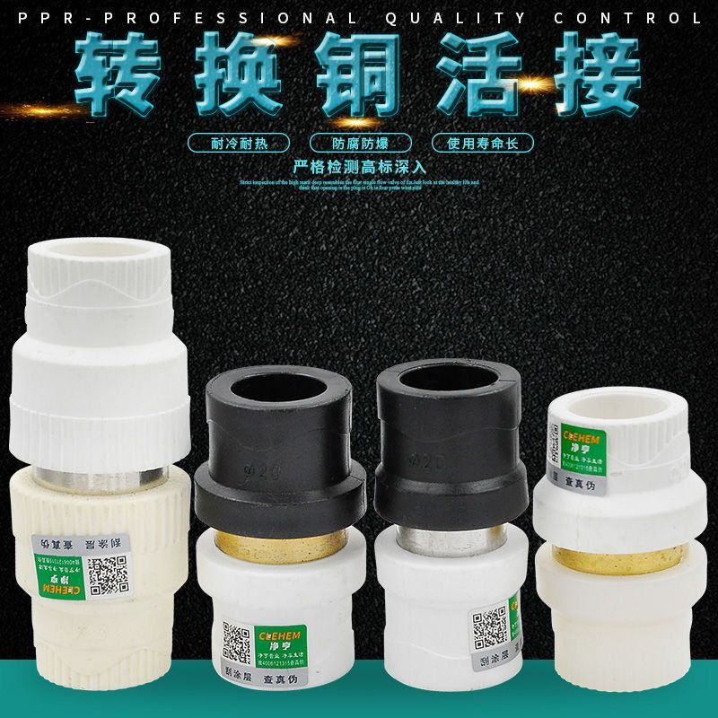 PE转PPR铜活接转换接头活接头PB PERT转换接头PPR水管管件配件