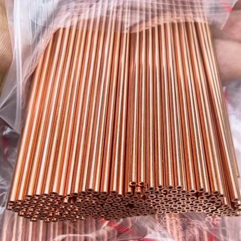 T2紫铜毛细管diy纯铜管无缝空心红铜管 导电紫铜棒点焊机手工配