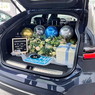 节庆婚礼用品 婚庆仿真花艺 汽车尾箱求婚布置