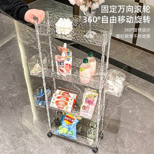 零食小推车置物架家用多层夹缝可移动收纳架卫生间落地化妆品架子
