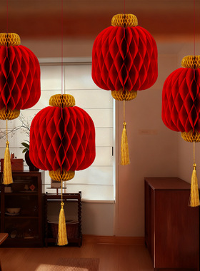马年2026红色灯笼门挂