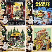 复古潮玩装 饰布墙壁挂布卡通创意挂毯背景布可爱卧室房间墙壁挂画