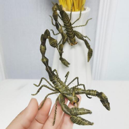 草编工艺品棕编蝎子工艺非遗手工特色创意蜘蛛家居桌面摆件礼品