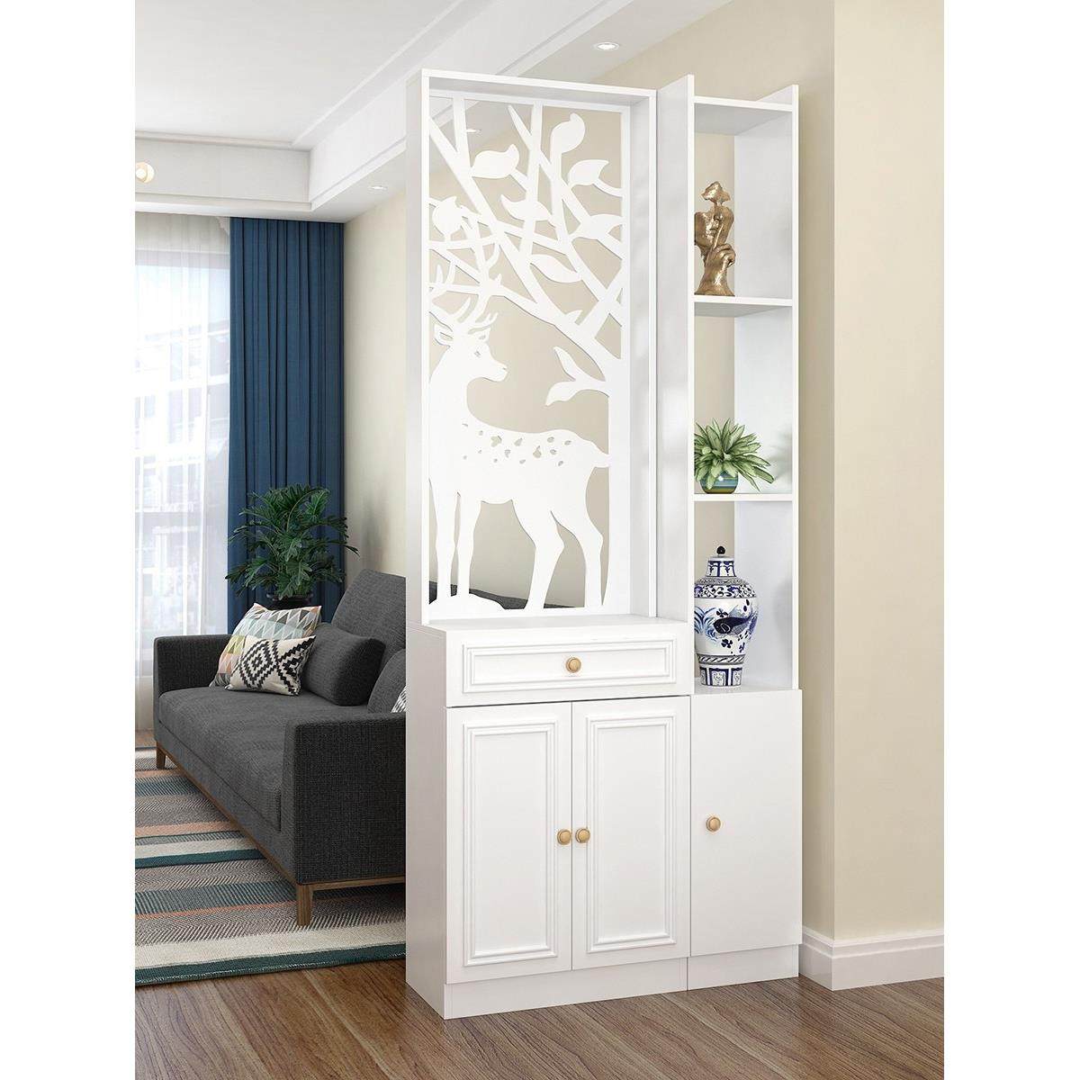 入户进门玄关柜隔断屏风镂空客厅装饰酒柜简约现代鞋柜储物间厅柜