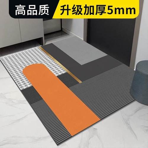 矽藻泥入户门垫进门口地垫耐脏免洗轻奢简约现代可擦地毯新款脚垫