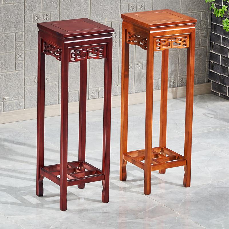 实木花架客厅新中式阳台落地式简约花盆景架家用木质花几置物架子