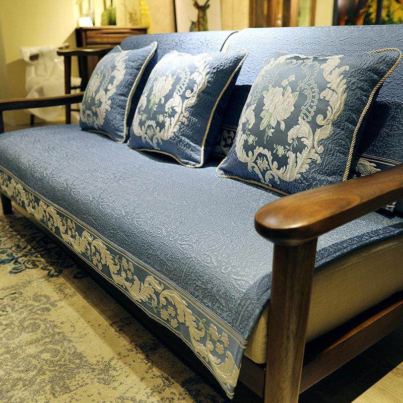 中国风现代新中式沙发垫四季通用实木布艺防滑坐垫沙发套罩笠定制,居家布艺,沙发垫,淘宝优惠券,粉丝福利购,淘宝优惠卷