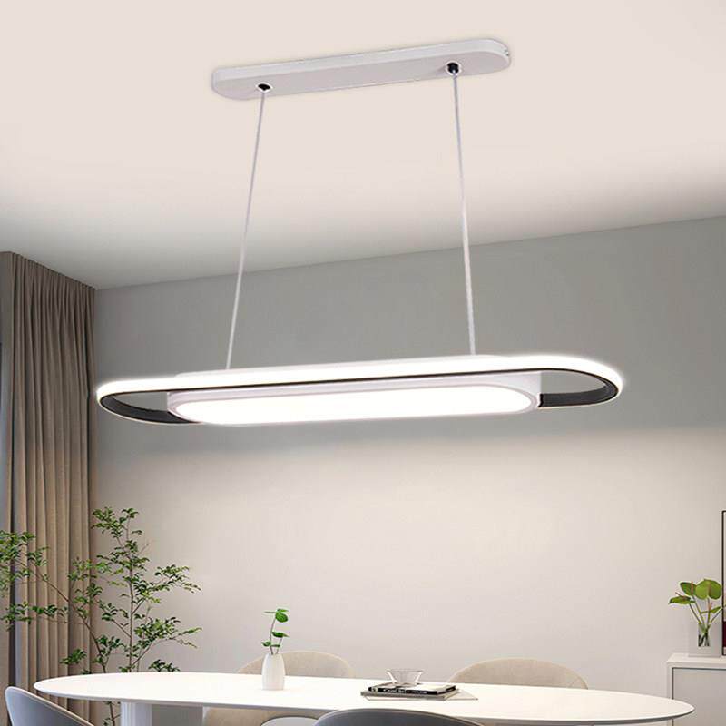 现代简约家用饭厅长条灯led吊灯吧台前台创意书房长条型照明灯具