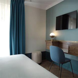 蓝色单色纯色素色简约现代北欧风格遮光窗帘定制北京米夫