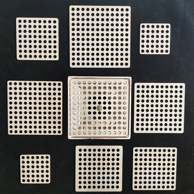 不锈钢地漏盖子方形封口盖卫生z间下水道防臭防毛发防堵装饰板定