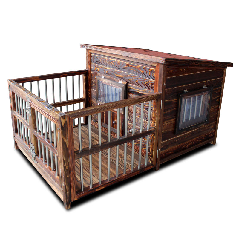 防腐实木狗窝大型犬舍木质中大型犬狗笼子户外狗屋狗房子防水防雨