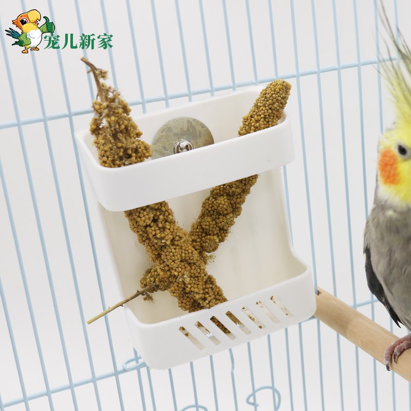 鸟用蔬果框 鹦鹉自动喂食器 水果框蓝子 寻觅玩具 食盒食杯 鸟食