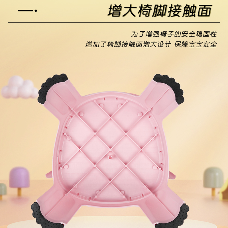 儿童叫叫椅带餐盘宝宝塑料板凳小孩吃饭凳6-36个月婴儿小椅子带垫