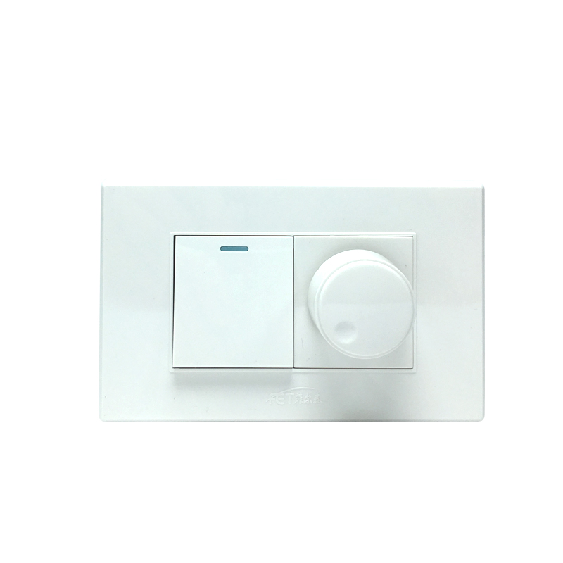 118型一开单控加调速器120*75灯具开关加风扇开关面板家用暗装