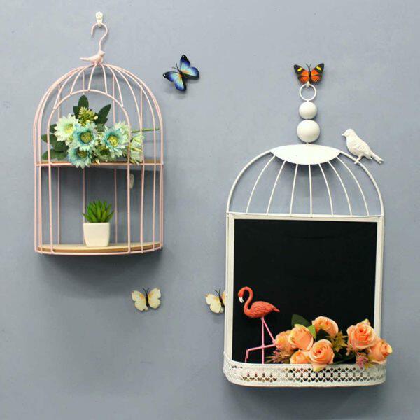 咖啡复古服装店铺壁挂墙饰馆铁艺鸟笼黑板欧式留言板装饰品壁饰