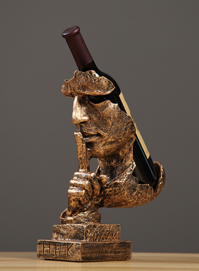 简约现代创意沉默是金工艺u品摆件北欧酒柜办公室客厅艺术品红酒