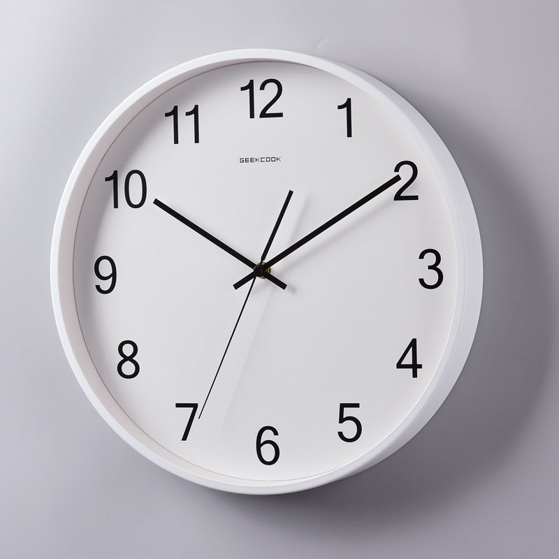 极简钟表时钟北欧风挂钟日式x客厅木现代简约创意家用个性数字挂