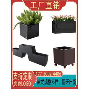 户外不锈钢花箱定制隔断花槽户外花箱外摆定制金属花盆花箱户外