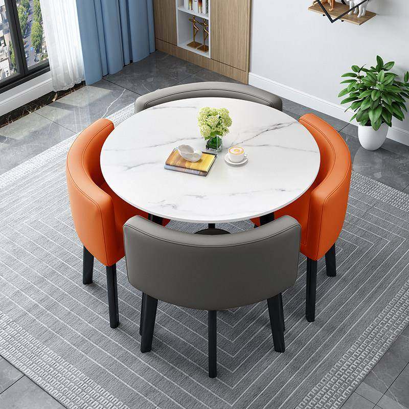 简约商用休闲桌椅店铺谈判接待洽谈桌办公出租房吃饭岩板小圆桌,商业/办公家具,商用休息区家具,淘宝优惠券,粉丝福利购,淘宝优惠卷