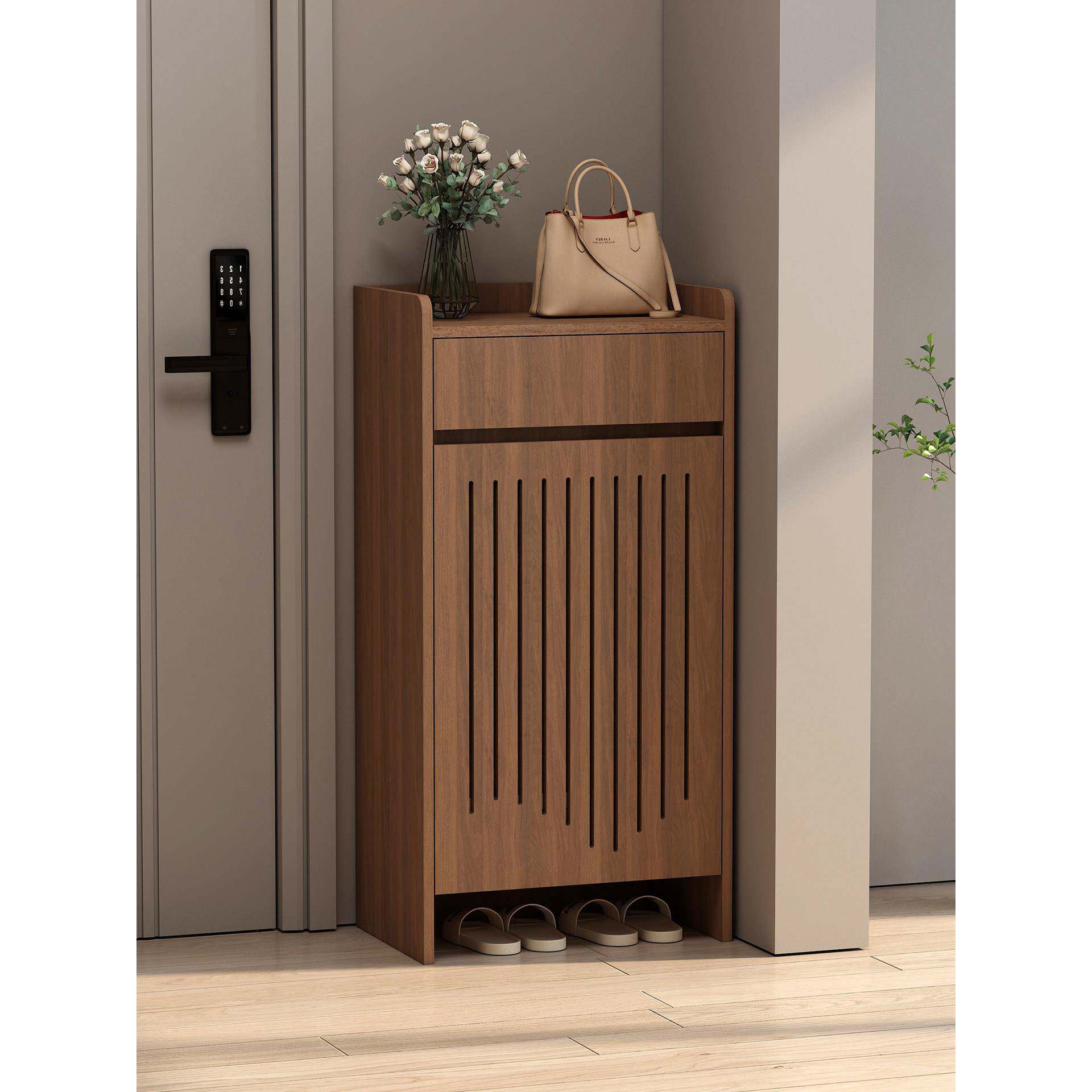 鞋柜家用门口小窄鞋柜楼道电梯入户小尺寸多层靠墙玄关柜透气不臭