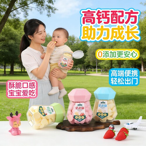 X·dangd0添加高钙无敏宝宝儿童休闲零食奶皮酥小零食送礼
