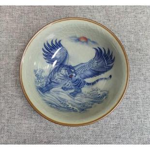 景德镇陶瓷老陶泥如虎添翼普洱杯仿古瓷器大容量主人品茗杯子高档