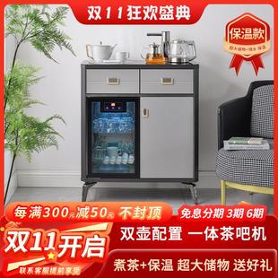 全自动智能茶吧机家用餐边柜轻奢风一体饮水机带消毒柜子 实木新款
