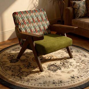 单人沙发椅子法式中古风客厅小型阳台卧室休闲轻奢高级感高端复古