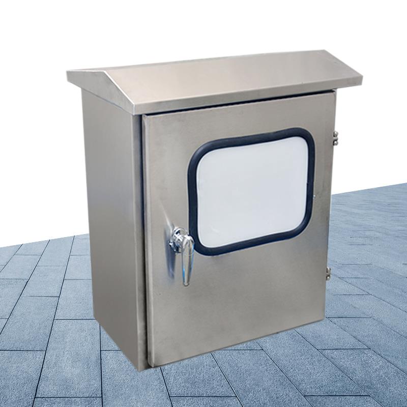 不锈钢配电箱户外304L双层门IP65控制箱低压室外三防箱可以带抱箍