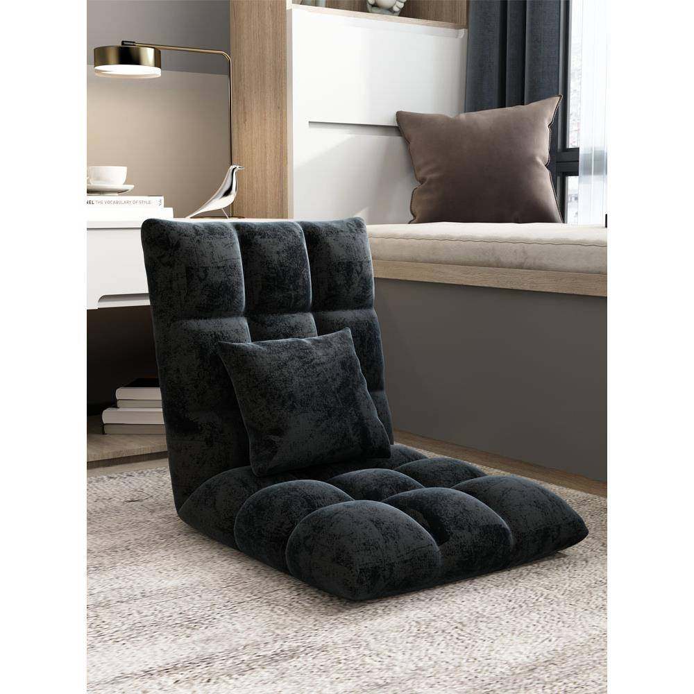 官网卧室阳台宿舍小沙发床上靠背椅单人折叠可爱地板椅