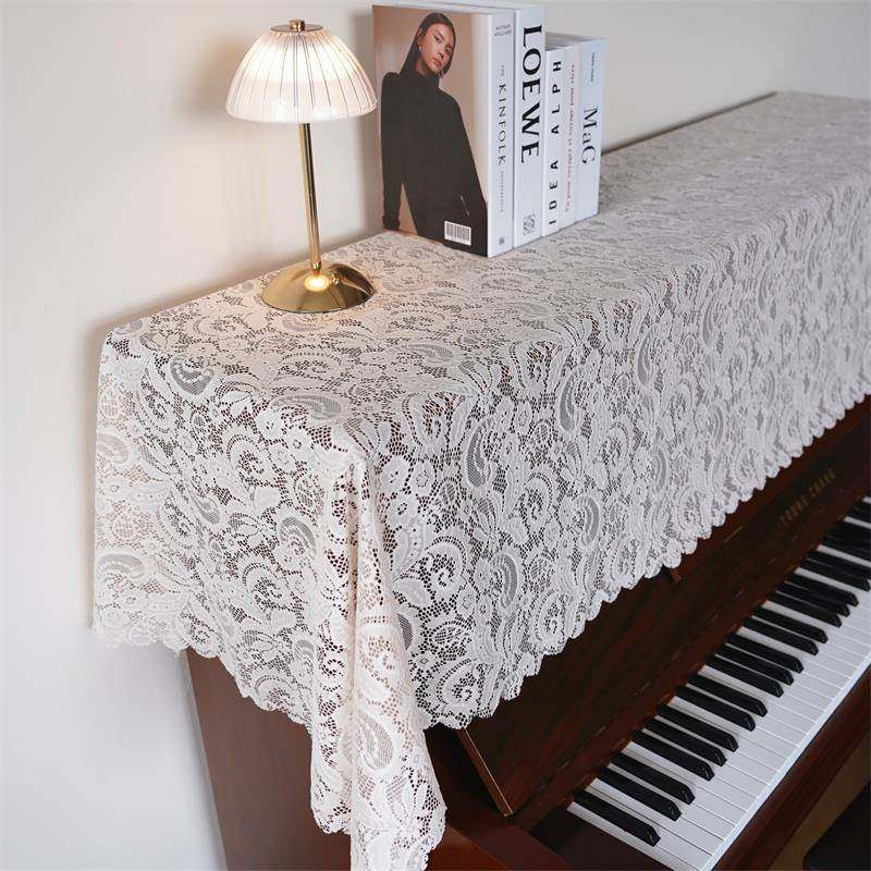 法式蕾丝钢琴罩盖布防尘罩高级感盖巾琴披盖垫电钢琴电子琴罩纱