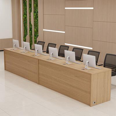 定制房产中介办公桌职员桌2/3员工位培训机构微机室电脑桌主席台