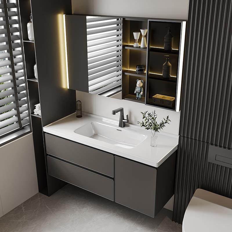 2024新款主卧浴室柜陶瓷一体卫生间洗漱台面洗手池洗脸盆组合萧山