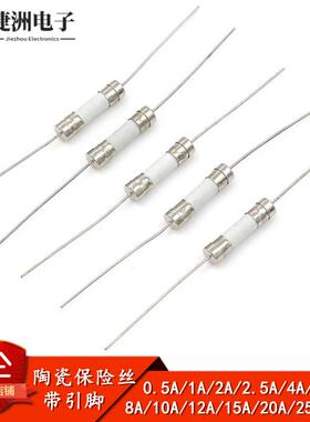 5*20带引脚陶瓷保险丝管250V F1A 2A 5A 8A 10A 15A 20A 25A 30A