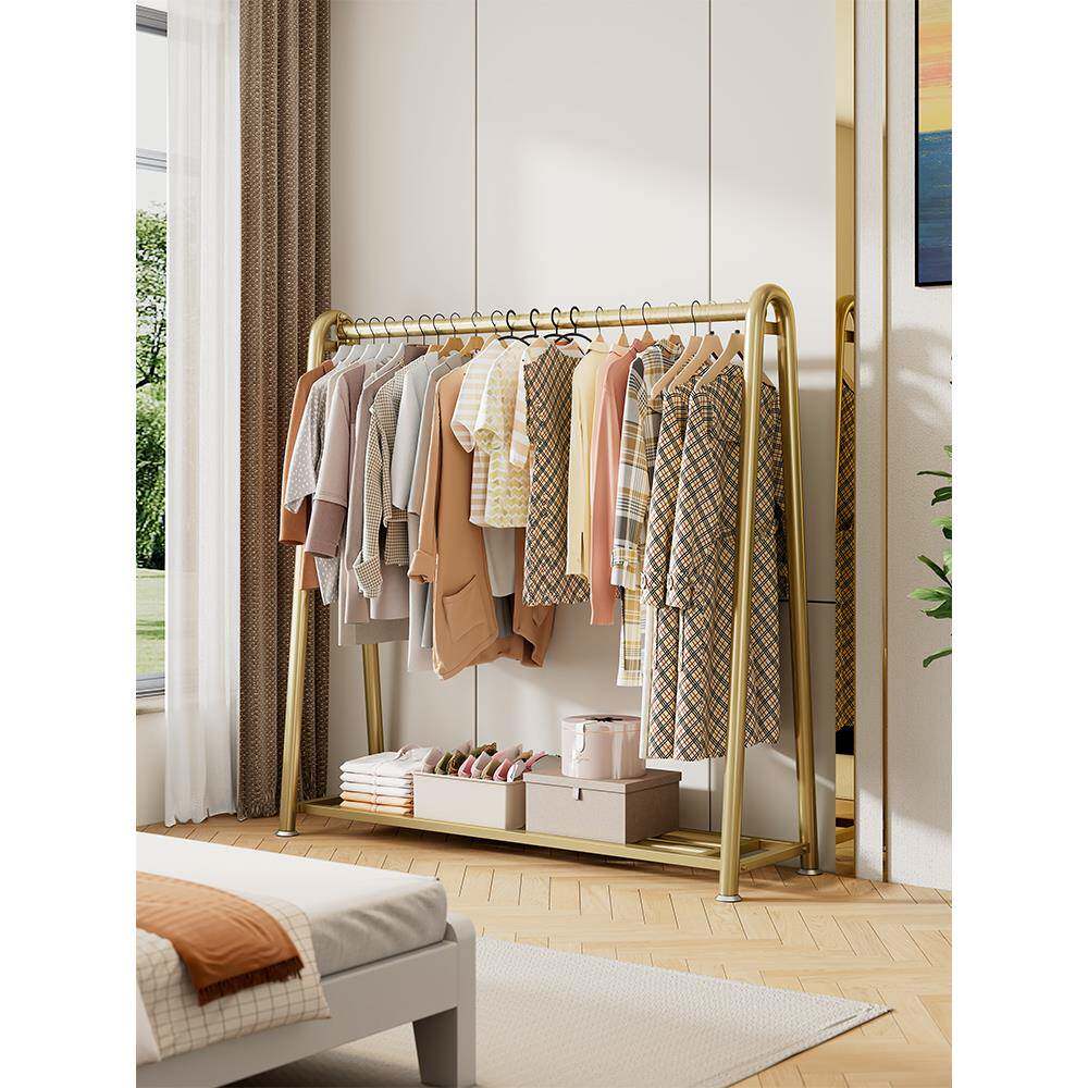 家用晾衣架卧式晾衣架耐用晾衣架承重可折叠晾衣架简易单杆晾衣架