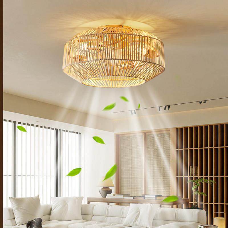 日式风扇吸顶灯诧寂风日式藤编卧室书房餐厅中式风遥控变频灯具,家装灯饰光源,餐厅/卧室/书房吸顶灯,淘宝优惠券,粉丝福利购,淘宝优惠卷