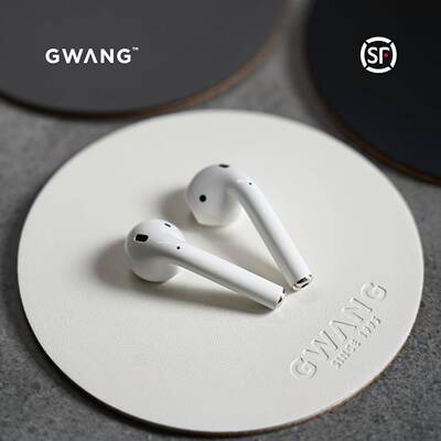 GWANG圆形皮革软木极简INS杯垫茶杯垫咖啡垫家用办公室轻奢高级感