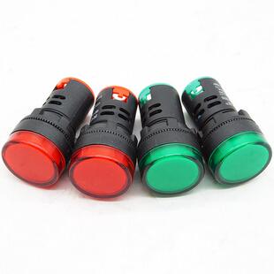 LED指示灯信号PLC运动控制柜电子电气电控箱配件24v直径22mm红