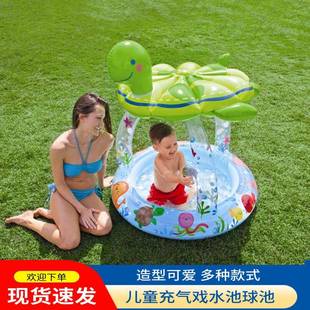 INTEX儿童海洋球池围栏室内家庭游泳池充气水池宝宝波波球池玩具