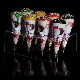 花型冰淇淋蛋筒架子冰淇淋展架威化脆筒架雪糕架透明亚克力展示架
