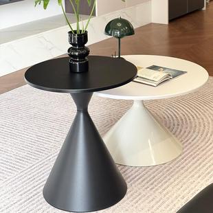 现代简约铁艺茶几小户型客厅家用网红创意床头柜边几圆形茶桌