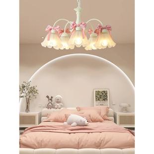 新款 法式 客厅卧室餐厅儿童房女孩甜美蝴蝶结吸顶吊灯衣帽间护眼灯