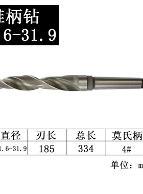 俊锋锥柄钻白色麻花钻头26.27.28.29.30.31.32.33.34.35.36.Z37.3