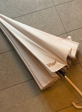 偏爱黑色系的男友伞~3fter自制超结实细直柄抗U风挡雨长柄雨伞