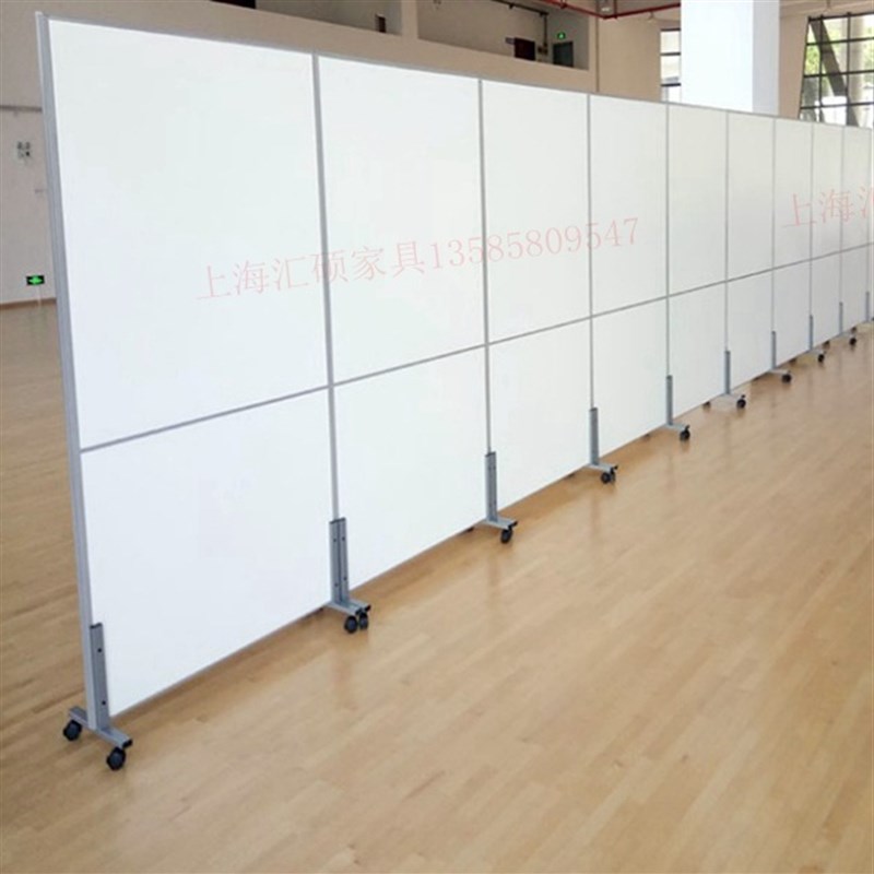 办公室工厂移动折叠屏风隔断推拉车间仓库屏O风挡板简易活动隔断
