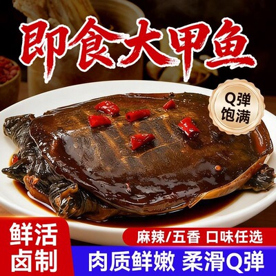滋补麻辣大甲鱼五香卤甲鱼王八香辣熟食现卤现发真空包装开袋即食